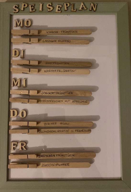 unser Speiseplan